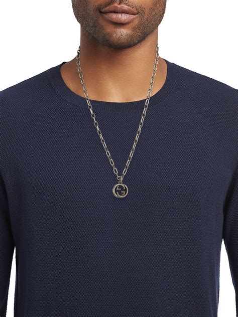 gucci men's necklace silver.